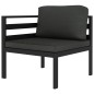 vidaXL 10-tlg. Garten-Lounge-Set mit Kissen Aluminium Anthrazit vidaXL 10-tlg. Garten-Lounge-Set mit Kissen Aluminium Anthrazit