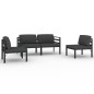 vidaXL 4-tlg. Garten-Lounge-Set mit Kissen Aluminium Anthrazit vidaXL 4-tlg. Garten-Lounge-Set mit Kissen Aluminium Anthrazit