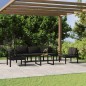 vidaXL 6-tlg. Garten-Lounge-Set mit Kissen Aluminium Anthrazit vidaXL 6-tlg. Garten-Lounge-Set mit Kissen Aluminium Anthrazit