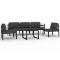 vidaXL 6-tlg. Garten-Lounge-Set mit Kissen Aluminium Anthrazit vidaXL 6-tlg. Garten-Lounge-Set mit Kissen Aluminium Anthrazit