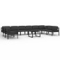 vidaXL 11-tlg. Garten-Lounge-Set mit Kissen Aluminium Anthrazit vidaXL 11-tlg. Garten-Lounge-Set mit Kissen Aluminium Anthrazit