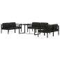 vidaXL 7-tlg. Garten-Lounge-Set mit Kissen Aluminium Anthrazit vidaXL 7-tlg. Garten-Lounge-Set mit Kissen Aluminium Anthrazit