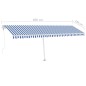 vidaXL Automatische Markise mit LED & Windsensor 600x350 Blau und Weiß vidaXL Automatische Markise mit LED & Windsensor 600x350 Blau und Weiß