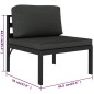 vidaXL 6-tlg. Garten-Lounge-Set mit Kissen Aluminium Anthrazit vidaXL 6-tlg. Garten-Lounge-Set mit Kissen Aluminium Anthrazit