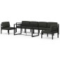 vidaXL 7-tlg. Garten-Lounge-Set mit Kissen Aluminium Anthrazit vidaXL 7-tlg. Garten-Lounge-Set mit Kissen Aluminium Anthrazit