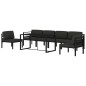 vidaXL 7-tlg. Garten-Lounge-Set mit Kissen Aluminium Anthrazit vidaXL 7-tlg. Garten-Lounge-Set mit Kissen Aluminium Anthrazit