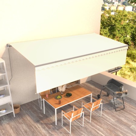 vidaXL Markise Manuell Einziehbar mit Rollo 6x3 m Creme