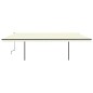 vidaXL Markise Manuell Einziehbar mit LED 6x3 m Creme vidaXL Markise Manuell Einziehbar mit LED 6x3 m Creme