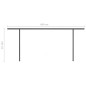 vidaXL Markise Manuell Einziehbar mit LED 6x3 m Creme vidaXL Markise Manuell Einziehbar mit LED 6x3 m Creme
