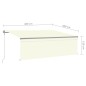 vidaXL Markise Automatisch mit Rollo LED Windsensor 4x3 m Creme vidaXL Markise Automatisch mit Rollo LED Windsensor 4x3 m Creme