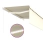 vidaXL Markise Manuell Einziehbar mit Rollo & LED 3x2,5 m Creme vidaXL Markise Manuell Einziehbar mit Rollo & LED 3x2,5 m Creme