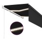 vidaXL Markise Automatisch mit Rollo LED Windsensor 3x2,5 m Anthrazit vidaXL Markise Automatisch mit Rollo LED Windsensor 3x2,5 m Anthrazit