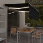 vidaXL Markise Manuell Einziehbar mit Rollo & LED 4x3 m Anthrazit vidaXL Markise Manuell Einziehbar mit Rollo & LED 4x3 m Anthrazit
