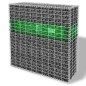 vidaXL Gabionenwand mit Glassteinen und LED-Lampe 100x30x100 cm vidaXL Gabionenwand mit Glassteinen und LED-Lampe 100x30x100 cm