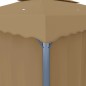 vidaXL Pavillon mit Vorhang 3x3 m Taupe Aluminium vidaXL Pavillon mit Vorhang 3x3 m Taupe Aluminium
