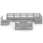 vidaXL 10-tlg. Garten-Lounge-Set Grau Massivholz Kiefer vidaXL 10-tlg. Garten-Lounge-Set Grau Massivholz Kiefer