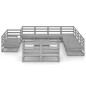 vidaXL 12-tlg. Garten-Lounge-Set Grau Kiefer Massivholz vidaXL 12-tlg. Garten-Lounge-Set Grau Kiefer Massivholz