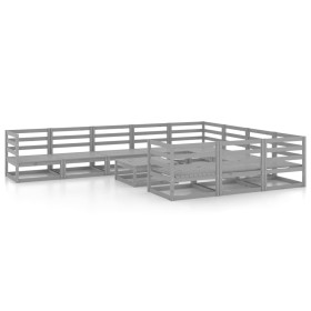 vidaXL 11-tlg. Garten-Lounge-Set Massivholz Kiefer
