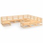 vidaXL 11-tlg. Garten-Lounge-Set Massivholz Kiefer vidaXL 11-tlg. Garten-Lounge-Set Massivholz Kiefer