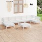 vidaXL 8-tlg. Garten-Lounge-Set Massivholz Kiefer Weiß vidaXL 8-tlg. Garten-Lounge-Set Massivholz Kiefer Weiß