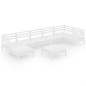 vidaXL 8-tlg. Garten-Lounge-Set Massivholz Kiefer Weiß vidaXL 8-tlg. Garten-Lounge-Set Massivholz Kiefer Weiß