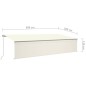 vidaXL Markise Manuell Einziehbar mit Rollo & LED 6x3 m Creme
