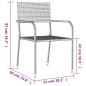 vidaXL 5-tlg. Garten-Essgruppe Grau Poly Rattan vidaXL 5-tlg. Garten-Essgruppe Grau Poly Rattan