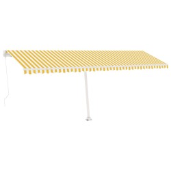 Standmarkise Einziehbar Handbetrieben 600x350 cm Gelb/Weiß