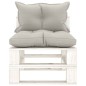 vidaXL 7-tlg. Garten-Lounge-Set Paletten mit Kissen in Taupe Holz vidaXL 7-tlg. Garten-Lounge-Set Paletten mit Kissen in Taupe Holz