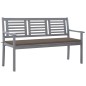 vidaXL 3-Sitzer-Gartenbank mit Auflage 150 cm Grau Eukalyptusholz vidaXL 3-Sitzer-Gartenbank mit Auflage 150 cm Grau Eukalyptusholz