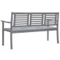 vidaXL 3-Sitzer-Gartenbank mit Auflage 150 cm Grau Eukalyptusholz vidaXL 3-Sitzer-Gartenbank mit Auflage 150 cm Grau Eukalyptusholz