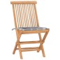 vidaXL 3-tlg. Garten-Essgruppe mit Kissen Klappbar Massivholz Teak