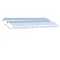 vidaXL Automatische Markise mit LED & Windsensor 450x350 Blau und Weiß vidaXL Automatische Markise mit LED & Windsensor 450x350 Blau und Weiß