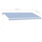 vidaXL Automatische Markise mit LED & Windsensor 450x350 Blau und Weiß vidaXL Automatische Markise mit LED & Windsensor 450x350 Blau und Weiß