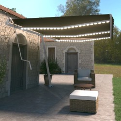 Automatische Markise mit LED & Windsensor 600x350 cm Anthrazit