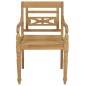 vidaXL Batavia-Stühle mit Kissen 4 Stk. Massivholz Teak vidaXL Batavia-Stühle mit Kissen 4 Stk. Massivholz Teak