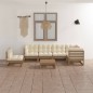 vidaXL 7-tlg. Garten-Lounge-Set mit Kissen Massivholz Kiefer vidaXL 7-tlg. Garten-Lounge-Set mit Kissen Massivholz Kiefer