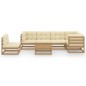 vidaXL 7-tlg. Garten-Lounge-Set mit Kissen Massivholz Kiefer vidaXL 7-tlg. Garten-Lounge-Set mit Kissen Massivholz Kiefer