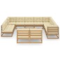 vidaXL 13-tlg. Garten-Lounge-Set mit Kissen Honigbraun Massivholz vidaXL 13-tlg. Garten-Lounge-Set mit Kissen Honigbraun Massivholz