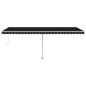 Automatische Markise mit LED & Windsensor 600x350 cm Anthrazit Automatische Markise mit LED & Windsensor 600x350 cm Anthrazit