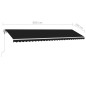 Automatische Markise mit LED & Windsensor 600x350 cm Anthrazit Automatische Markise mit LED & Windsensor 600x350 cm Anthrazit