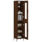 Highboard Braun Eichen-Optik 34,5x34x180 cm Holzwerkstoff Highboard Braun Eichen-Optik 34,5x34x180 cm Holzwerkstoff