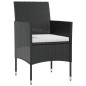 vidaXL 8-tlg. Garten-Lounge-Set mit Auflagen Poly Rattan Schwarz vidaXL 8-tlg. Garten-Lounge-Set mit Auflagen Poly Rattan Schwarz