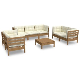 vidaXL 8-tlg. Garten-Lounge-Set mit Kissen Kiefer Massivholz
