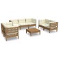 vidaXL 8-tlg. Garten-Lounge-Set mit Kissen Kiefer Massivholz vidaXL 8-tlg. Garten-Lounge-Set mit Kissen Kiefer Massivholz