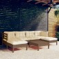 vidaXL 7-tlg. Garten-Lounge-Set mit Kissen Honigbraun Kiefernholz vidaXL 7-tlg. Garten-Lounge-Set mit Kissen Honigbraun Kiefernholz