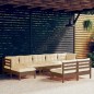 vidaXL 10-tlg. Garten-Lounge-Set mit Kissen Honigbraun Kiefernholz vidaXL 10-tlg. Garten-Lounge-Set mit Kissen Honigbraun Kiefernholz