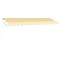 vidaXL Standmarkise Manuell Einziehbar 600x300 cm Gelb/Weiß vidaXL Standmarkise Manuell Einziehbar 600x300 cm Gelb/Weiß