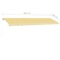 vidaXL Standmarkise Manuell Einziehbar 600x300 cm Gelb/Weiß vidaXL Standmarkise Manuell Einziehbar 600x300 cm Gelb/Weiß