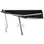 vidaXL Markise Manuell Einziehbar mit LED 400x300 cm Anthrazit vidaXL Markise Manuell Einziehbar mit LED 400x300 cm Anthrazit
